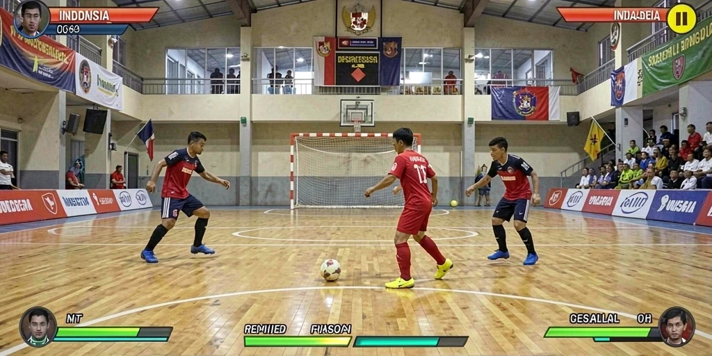 Screenshot yang menunjukkan karakter dalam aksi menarik.